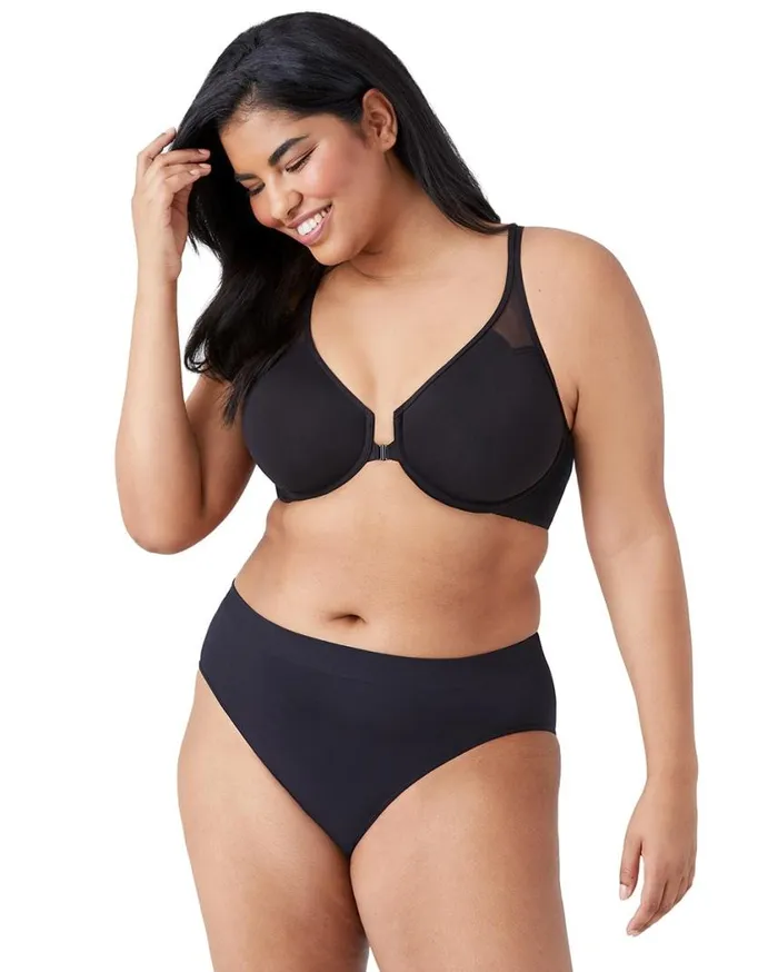 Soma Wacoal TBack Front Close Underwire Bra Black Women Bras