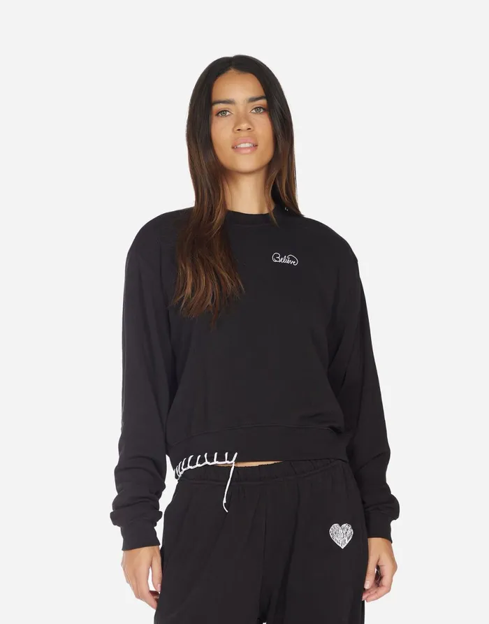 Spalding Positive Happyface Black Women039s Lauren Moshi Long Sleeve