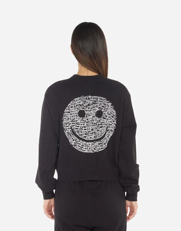 Spalding Positive Happyface Black Women039s Lauren Moshi Long Sleeve