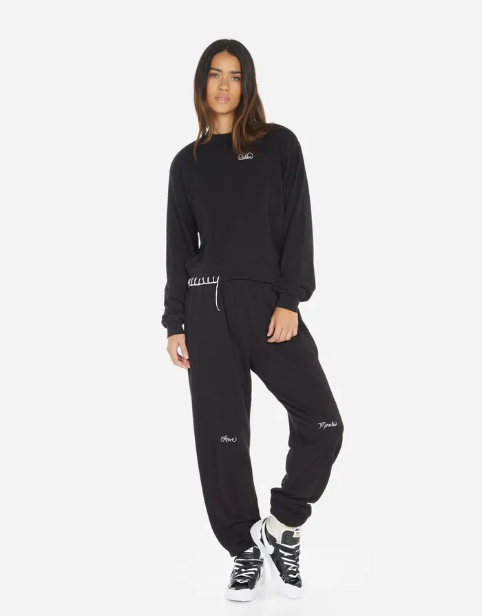 Spalding Positive Happyface Black Women039s Lauren Moshi Long Sleeve