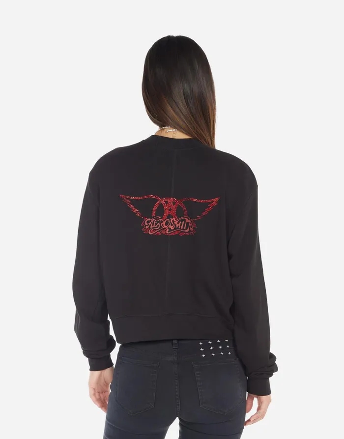 Spalding Vintage Aerosmith Black Women039s Lauren Moshi Long Sleeve