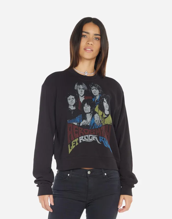 Spalding Vintage Aerosmith Black Women039s Lauren Moshi Long Sleeve
