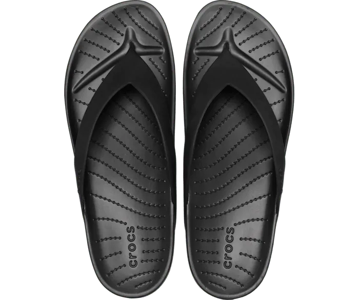 Splash Flip Black Women Crocs Slides