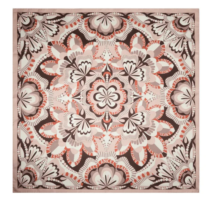 Square 90 Multico Nude Women Lancel Silk Square And Headband