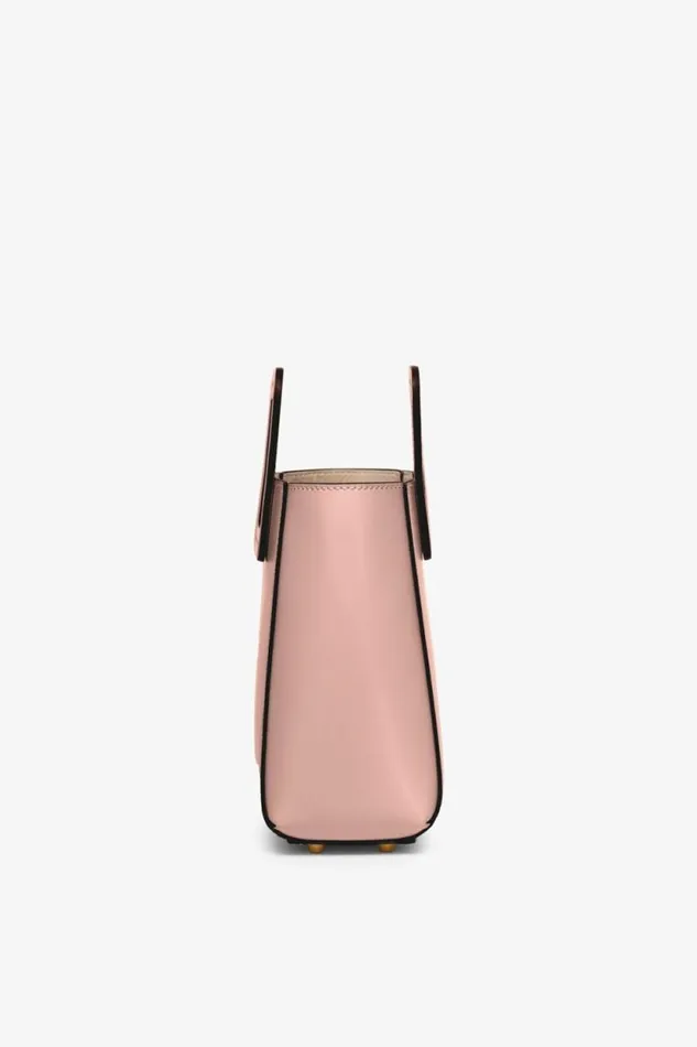 STAUD Crossbody MINI SHIRLEY LEATHER BAG Dark Blush 8211 Women