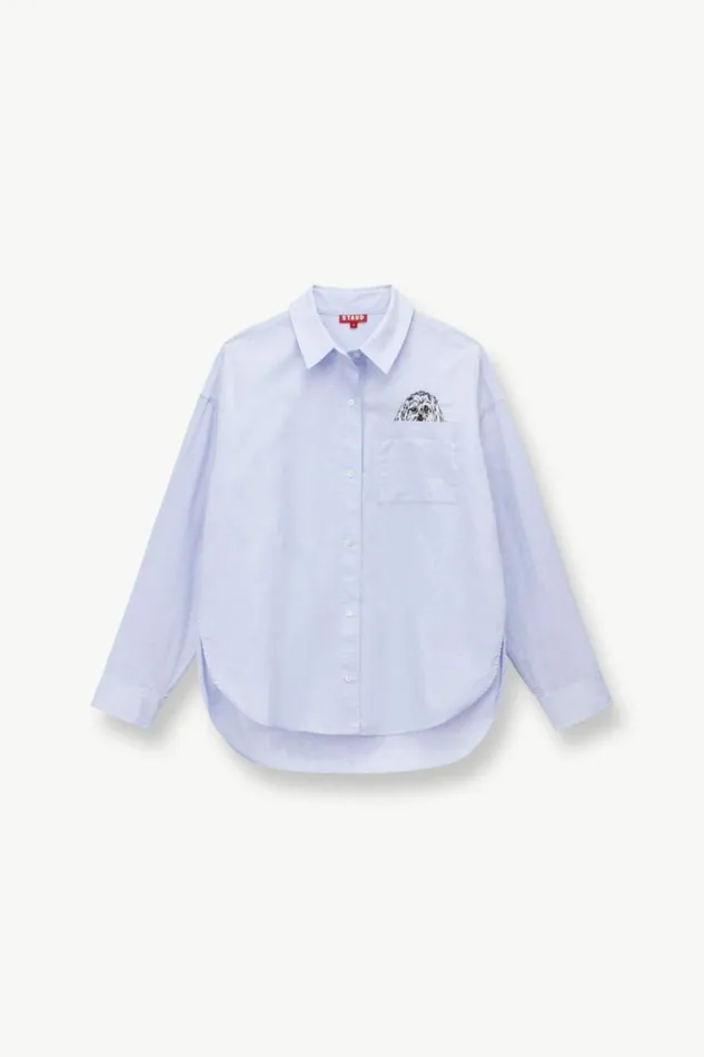 STAUD Custom Clothing CUSTOM X CBONZ CLASSIC OVERSIZED SHIRT Oxford Blue 8211 Pet