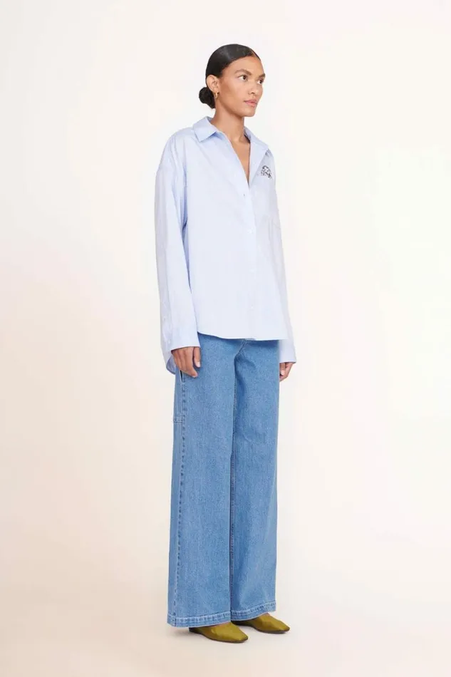 STAUD Custom Clothing CUSTOM X CBONZ CLASSIC OVERSIZED SHIRT Oxford Blue 8211 Pet
