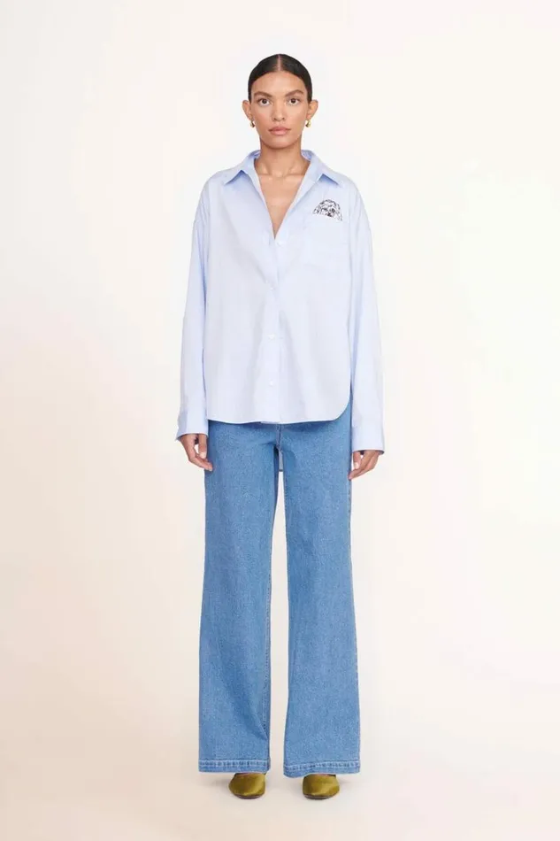STAUD Custom Clothing CUSTOM X CBONZ CLASSIC OVERSIZED SHIRT Oxford Blue 8211 Pet