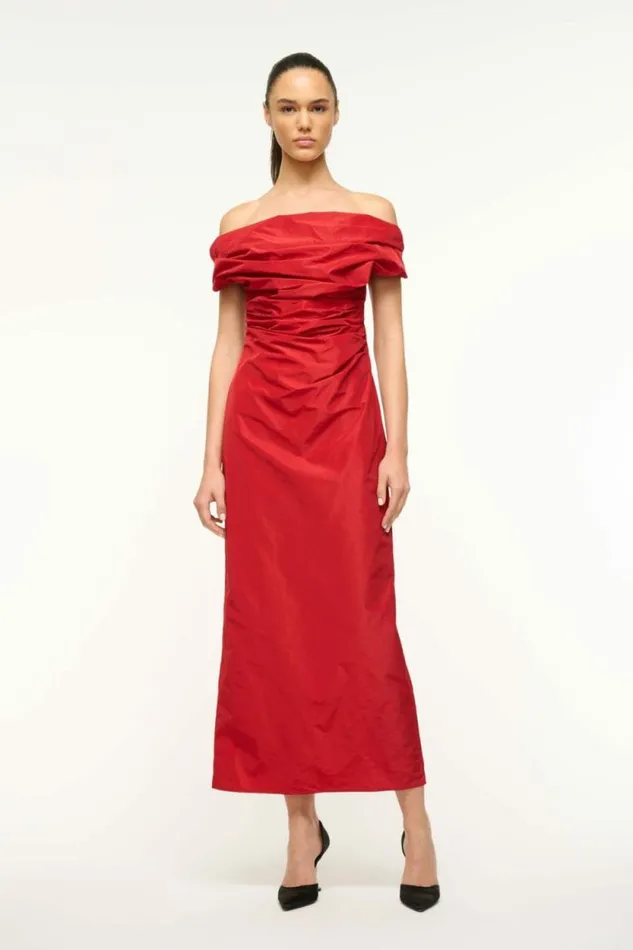 STAUD Dresses ANDREA DRESS Rouge 8211 Women