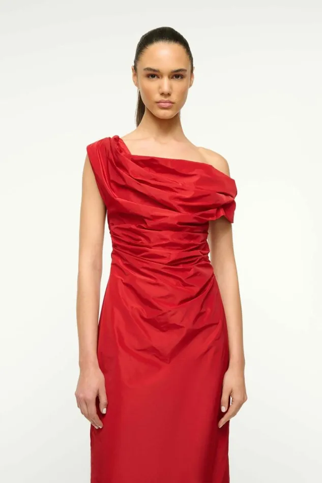 STAUD Dresses ANDREA DRESS Rouge 8211 Women