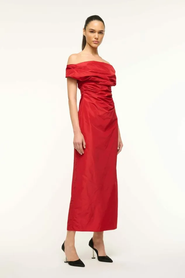 STAUD Dresses ANDREA DRESS Rouge 8211 Women
