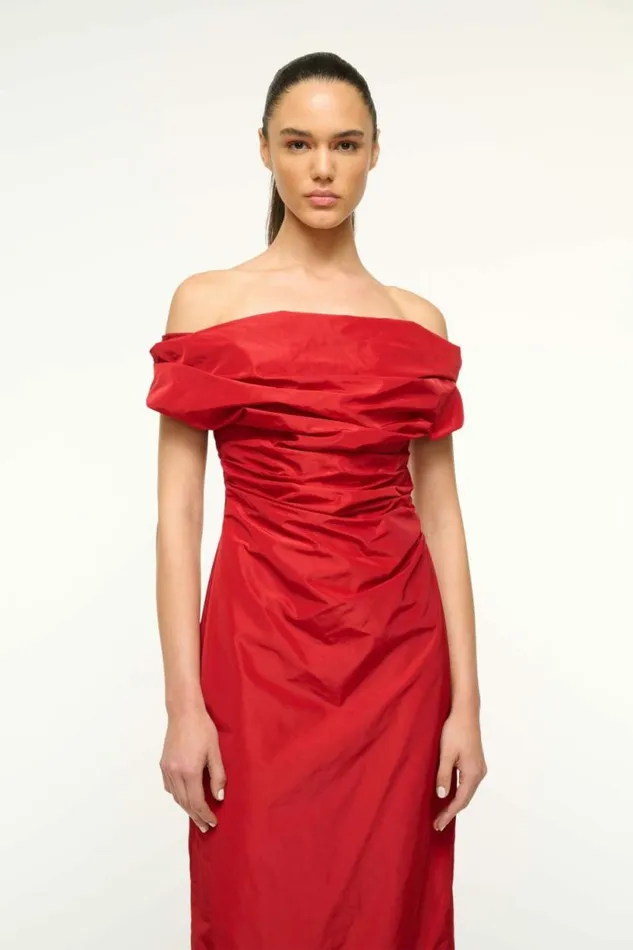 STAUD Dresses ANDREA DRESS Rouge 8211 Women