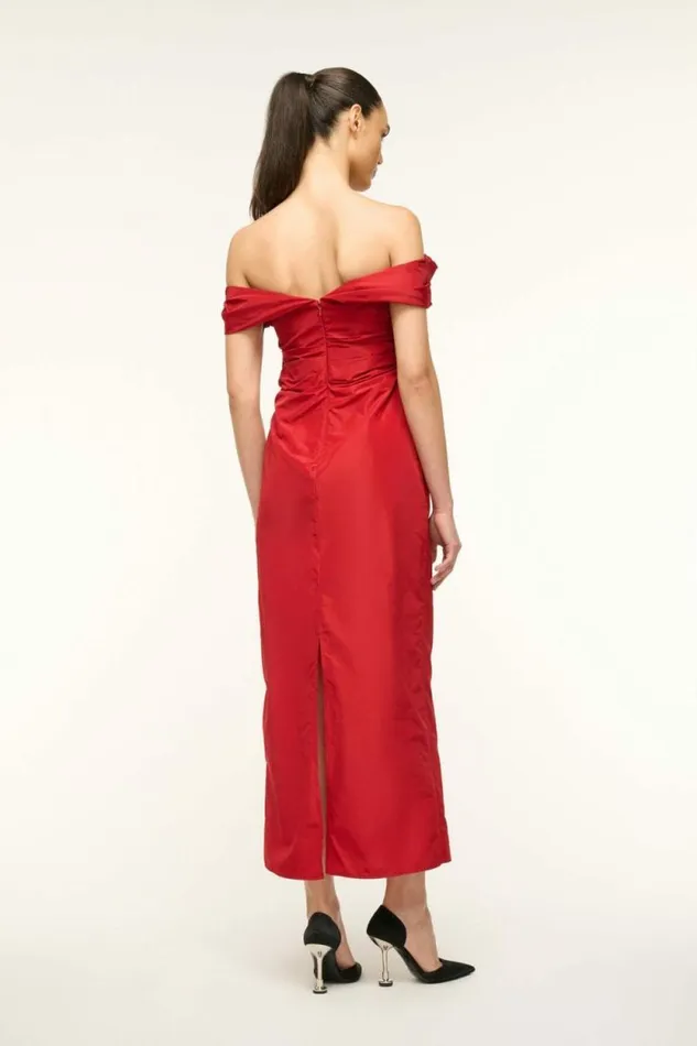 STAUD Dresses ANDREA DRESS Rouge 8211 Women