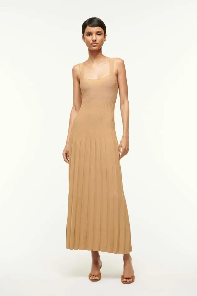 STAUD Dresses ELLISON DRESS Camel 8211 Women