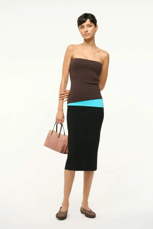 STAUD Dresses LA SERENA DRESS Earth Aqua Black 8211 Women STAUD Dresses LA SERENA DRESS Earth Aqua Black 8211 Women