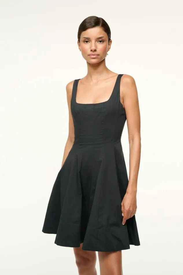 STAUD Dresses MINI WELLS DRESS Black 8211 Women