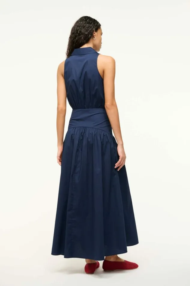 STAUD Dresses ROMY DRESS Navy 8211 Women STAUD Dresses ROMY DRESS Navy 8211 Women