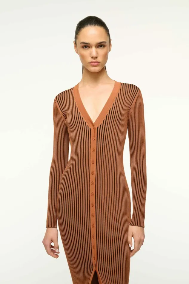 STAUD Dresses SHOKO SWEATER Black Tan 8211 Women STAUD Dresses SHOKO SWEATER Black Tan 8211 Women