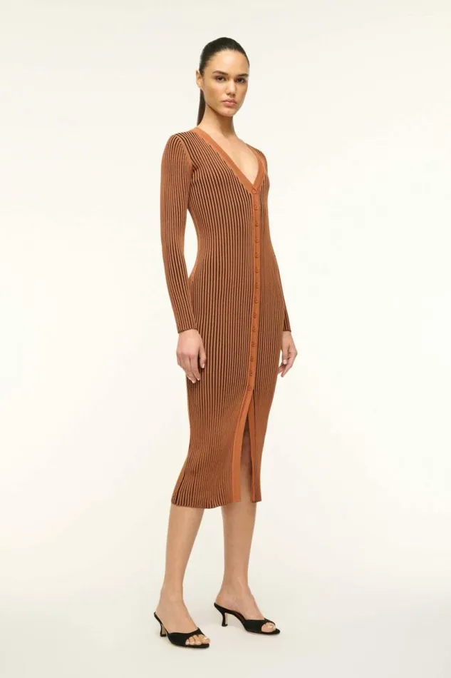 STAUD Dresses SHOKO SWEATER Black Tan 8211 Women STAUD Dresses SHOKO SWEATER Black Tan 8211 Women