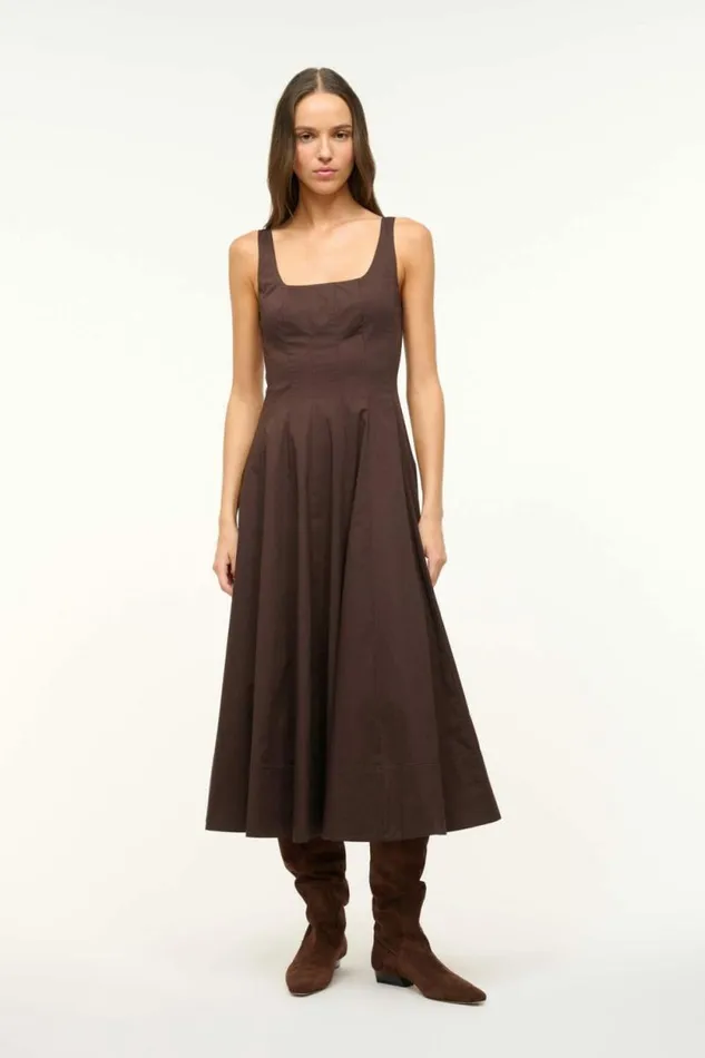 STAUD Dresses WELLS DRESS Earth 8211 Women