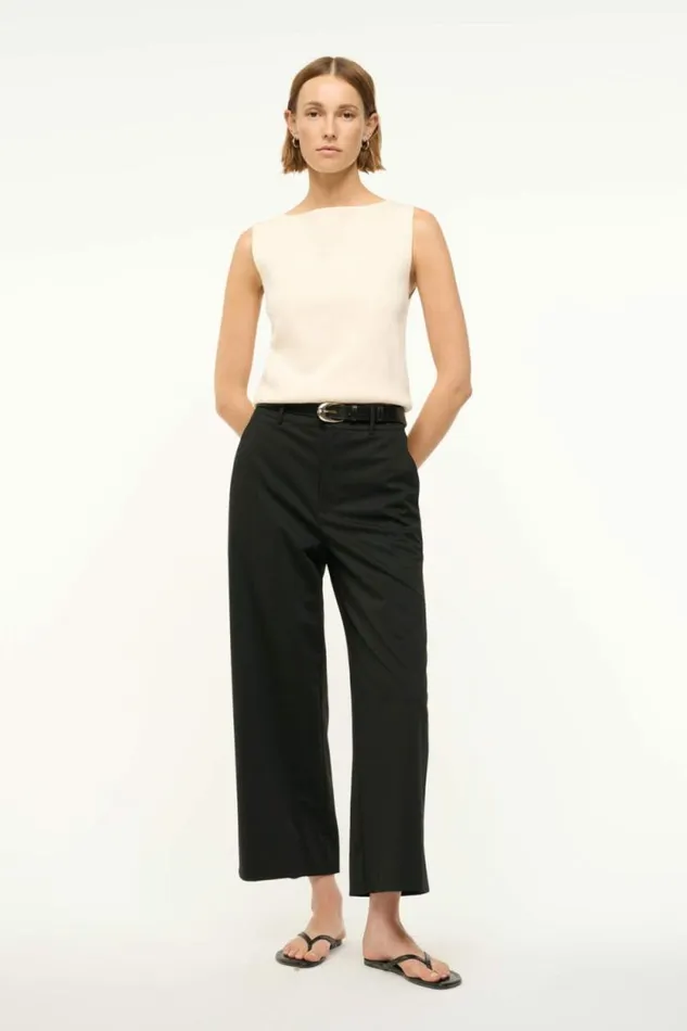 STAUD Pants and Shorts CROPPED PRINCE PANT Black 8211 Women