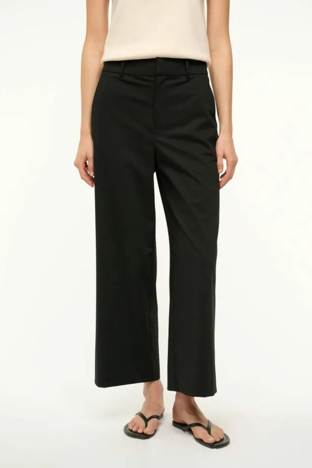 STAUD Pants and Shorts CROPPED PRINCE PANT Black 8211 Women