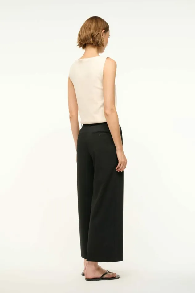 STAUD Pants and Shorts CROPPED PRINCE PANT Black 8211 Women