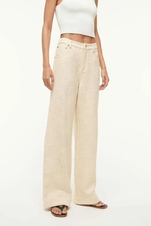 STAUD Pants and Shorts GRAYSON PANT Ivory 8211 Women