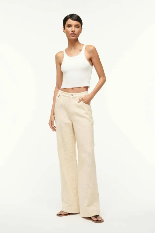 STAUD Pants and Shorts GRAYSON PANT Ivory 8211 Women