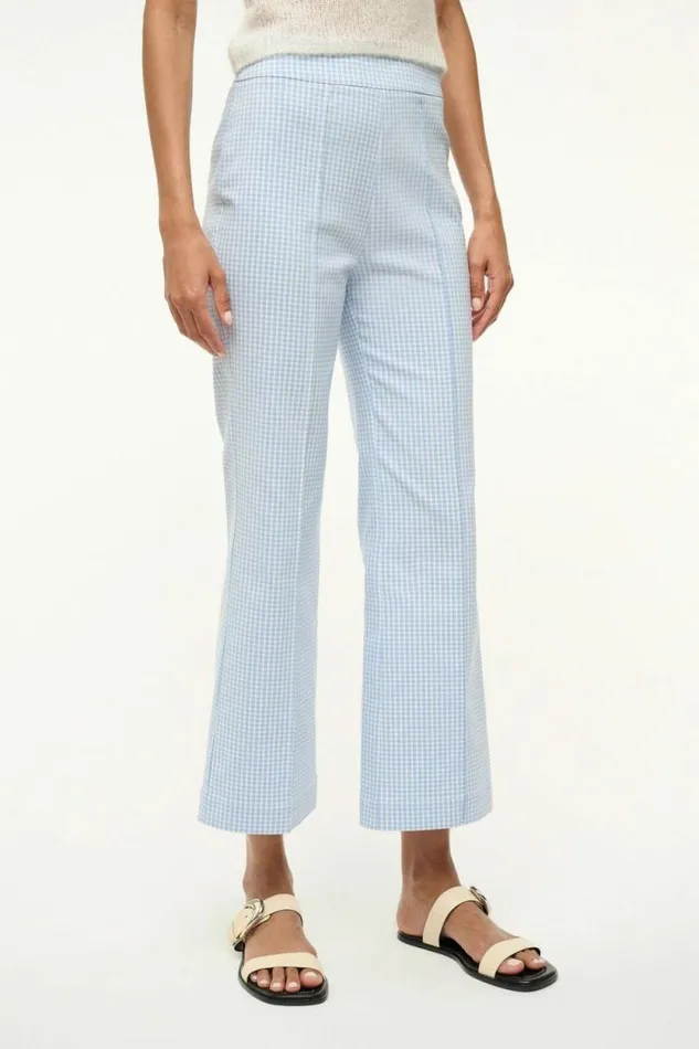 STAUD Pants and Shorts KNACK PANT Sky Micro Check 8211 Women