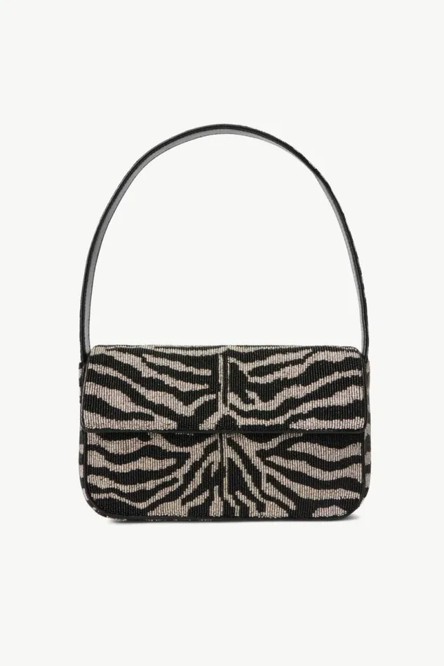 STAUD Shoulder TOMMY BEADED BAG Black White 8211 Women