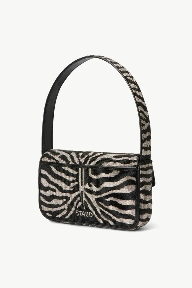 STAUD Shoulder TOMMY BEADED BAG Black White 8211 Women STAUD Shoulder TOMMY BEADED BAG Black White 8211 Women