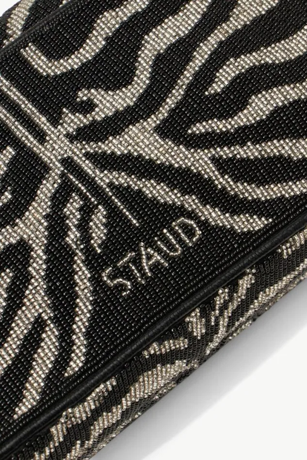 STAUD Shoulder TOMMY BEADED BAG Black White 8211 Women STAUD Shoulder TOMMY BEADED BAG Black White 8211 Women