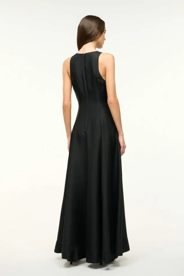 STAUD Silk HEIKE DRESS Black 8211 Women