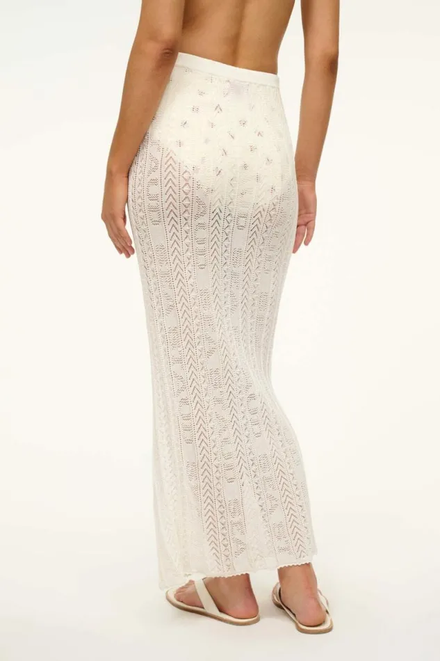 STAUD Skirts ST MALO COVERUP SKIRT Ivory 8211 Women