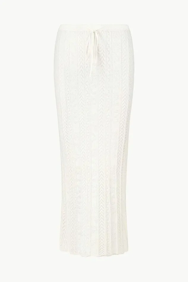 STAUD Skirts ST MALO COVERUP SKIRT Ivory 8211 Women