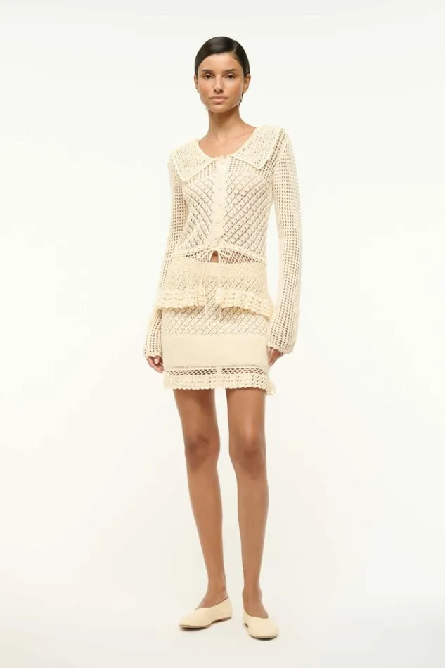 STAUD Skirts WOLFGANG SKIRT Ecru 8211 Women