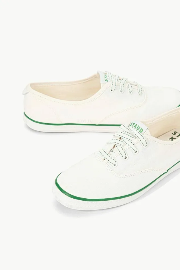 STAUD Sneakers KEDS CHAMPION CANVAS White Green 8211 Women STAUD Sneakers KEDS CHAMPION CANVAS White Green 8211 Women