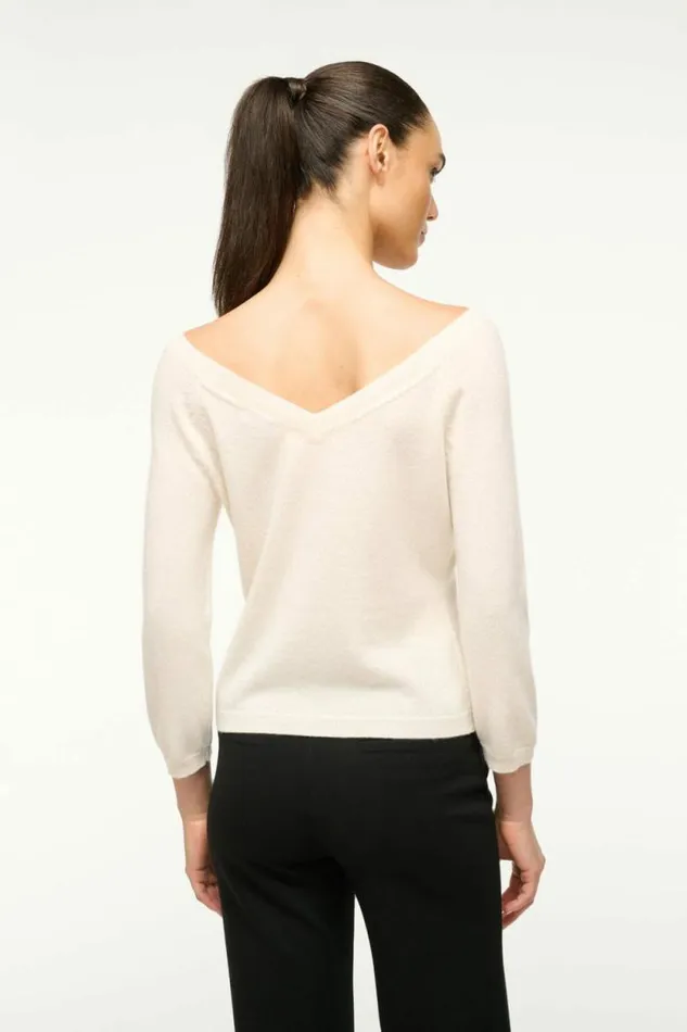 STAUD Sweaters MICK CASHMERE SWEATER Ivory 8211 Women