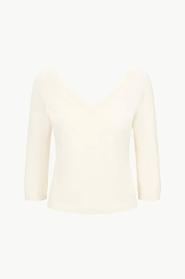 STAUD Sweaters MICK CASHMERE SWEATER Ivory 8211 Women