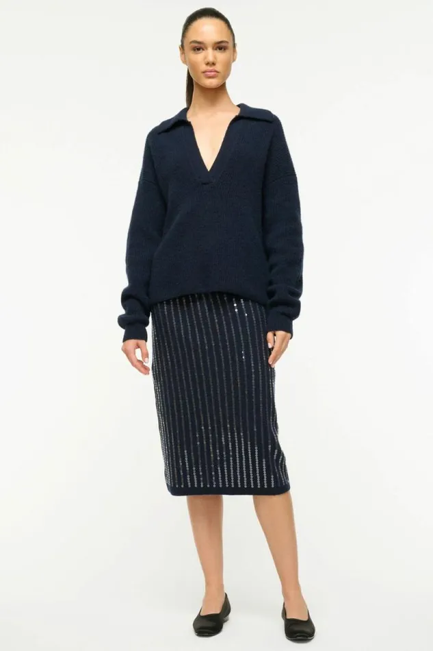STAUD Sweaters RUSTON SWEATER Navy 8211 Women