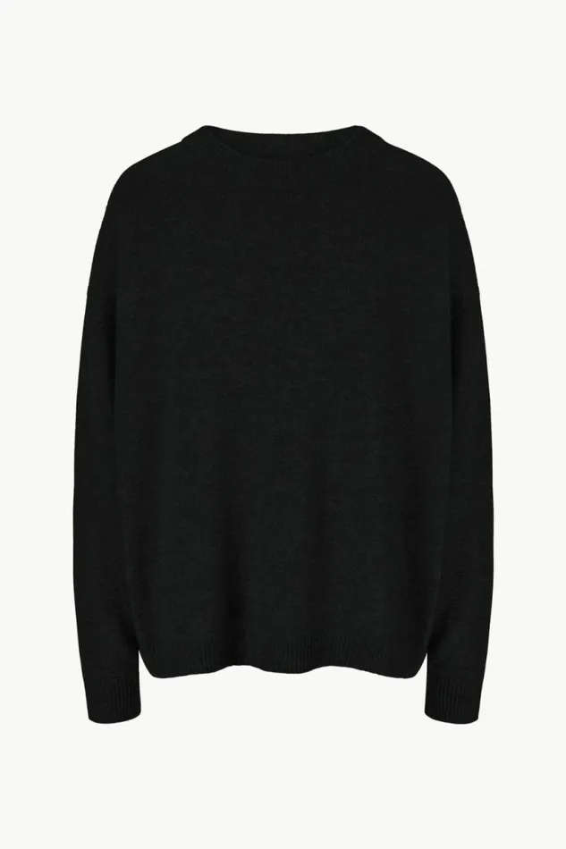 STAUD Sweaters SERRANO CASHMERE RELAXED CREW Black 8211 Women