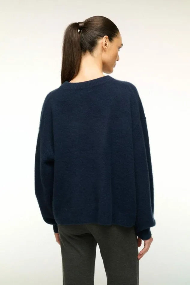 STAUD Sweaters SERRANO CASHMERE RELAXED CREW Navy 8211 Women STAUD Sweaters SERRANO CASHMERE RELAXED CREW Navy 8211 Women