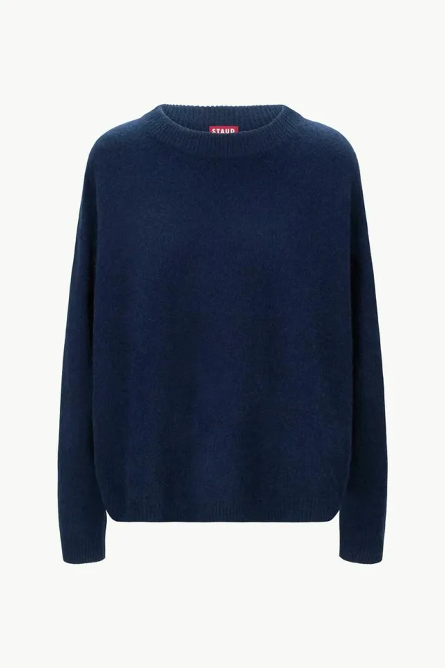 STAUD Sweaters SERRANO CASHMERE RELAXED CREW Navy 8211 Women STAUD Sweaters SERRANO CASHMERE RELAXED CREW Navy 8211 Women