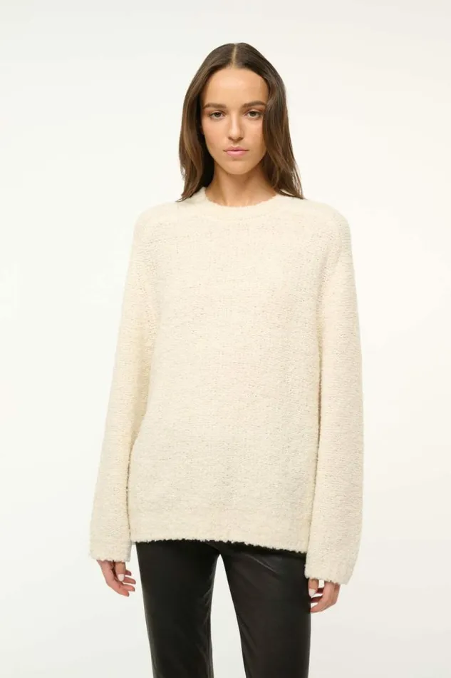STAUD Sweaters SIREN SWEATER Ivory 8211 Women STAUD Sweaters SIREN SWEATER Ivory 8211 Women