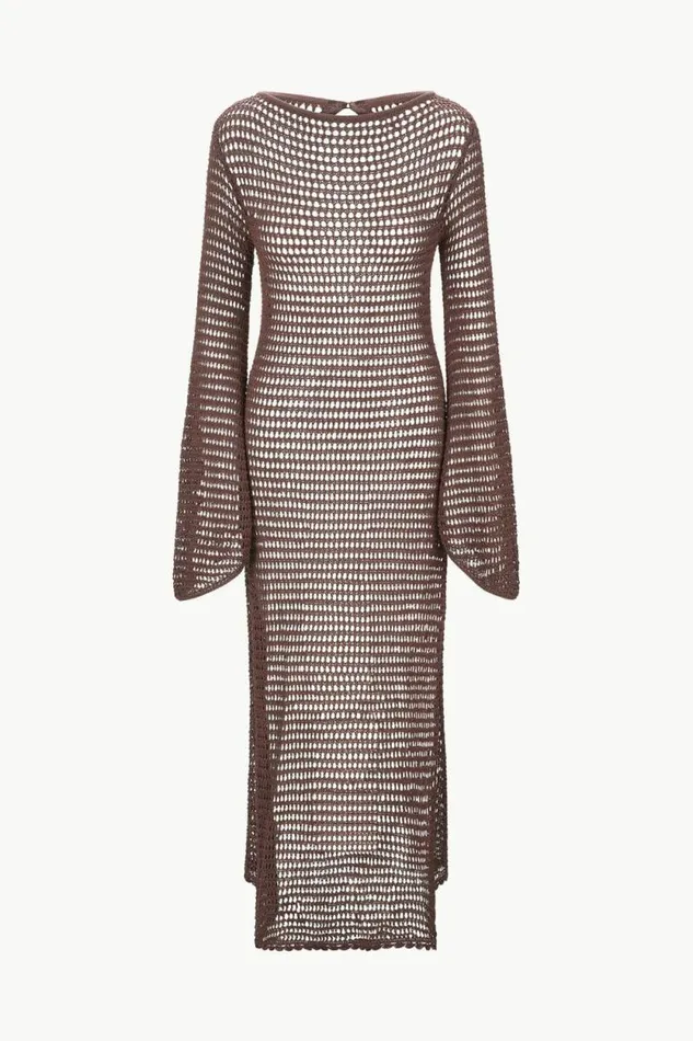STAUD Swim LORENA DRESS Dark Chocolate 8211 Women