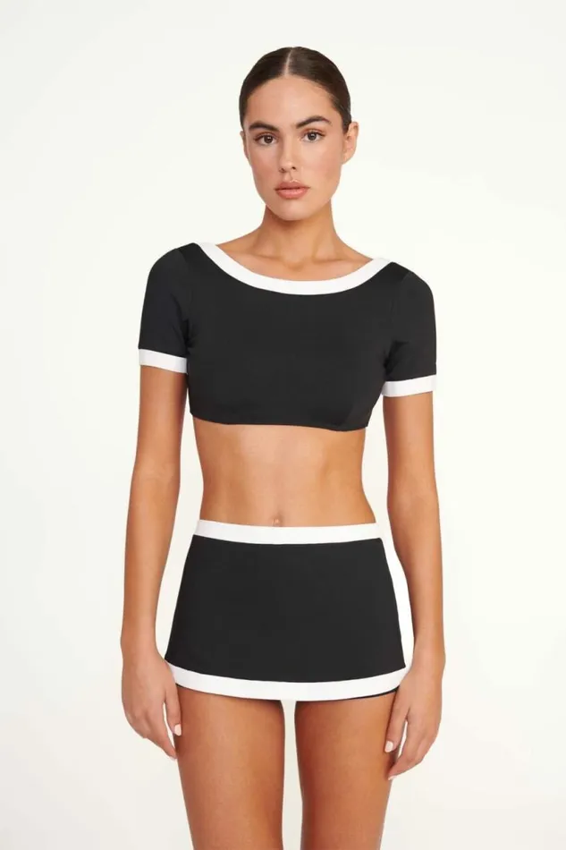 STAUD Swim NELL SWIM SKIRT Blackandwhite 8211 Women