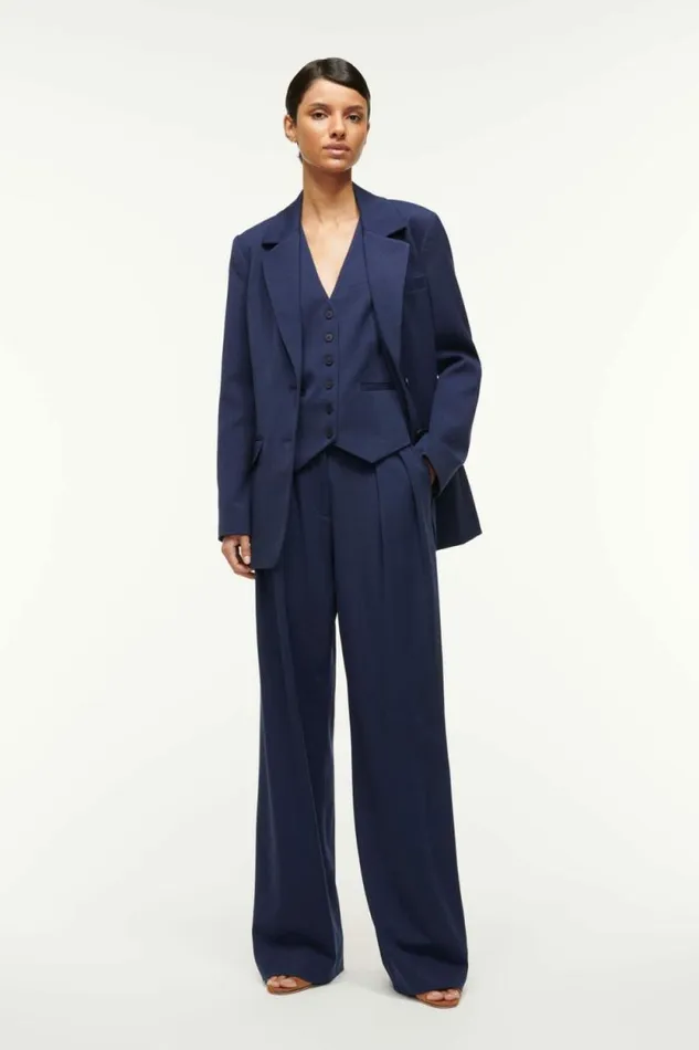 STAUD The Evening Edit BRETT VEST Navy 8211 Women STAUD The Evening Edit BRETT VEST Navy 8211 Women