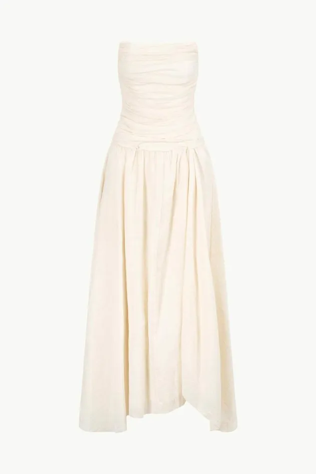 STAUD The Evening Edit HIGHTIDE DRESS Buttercream 8211 Women