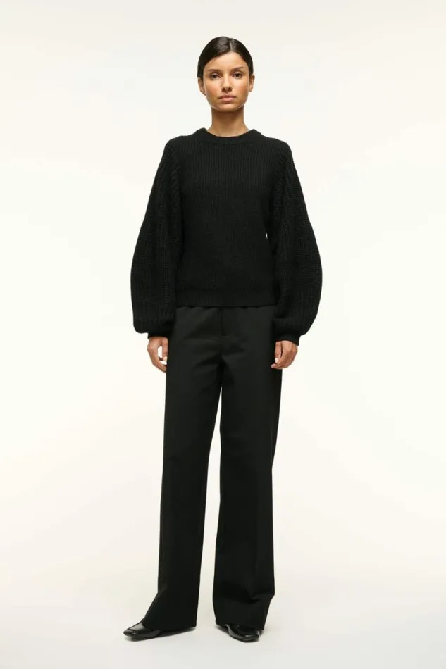 STAUD The Knit Shop AURA SWEATER Black 8211 Women